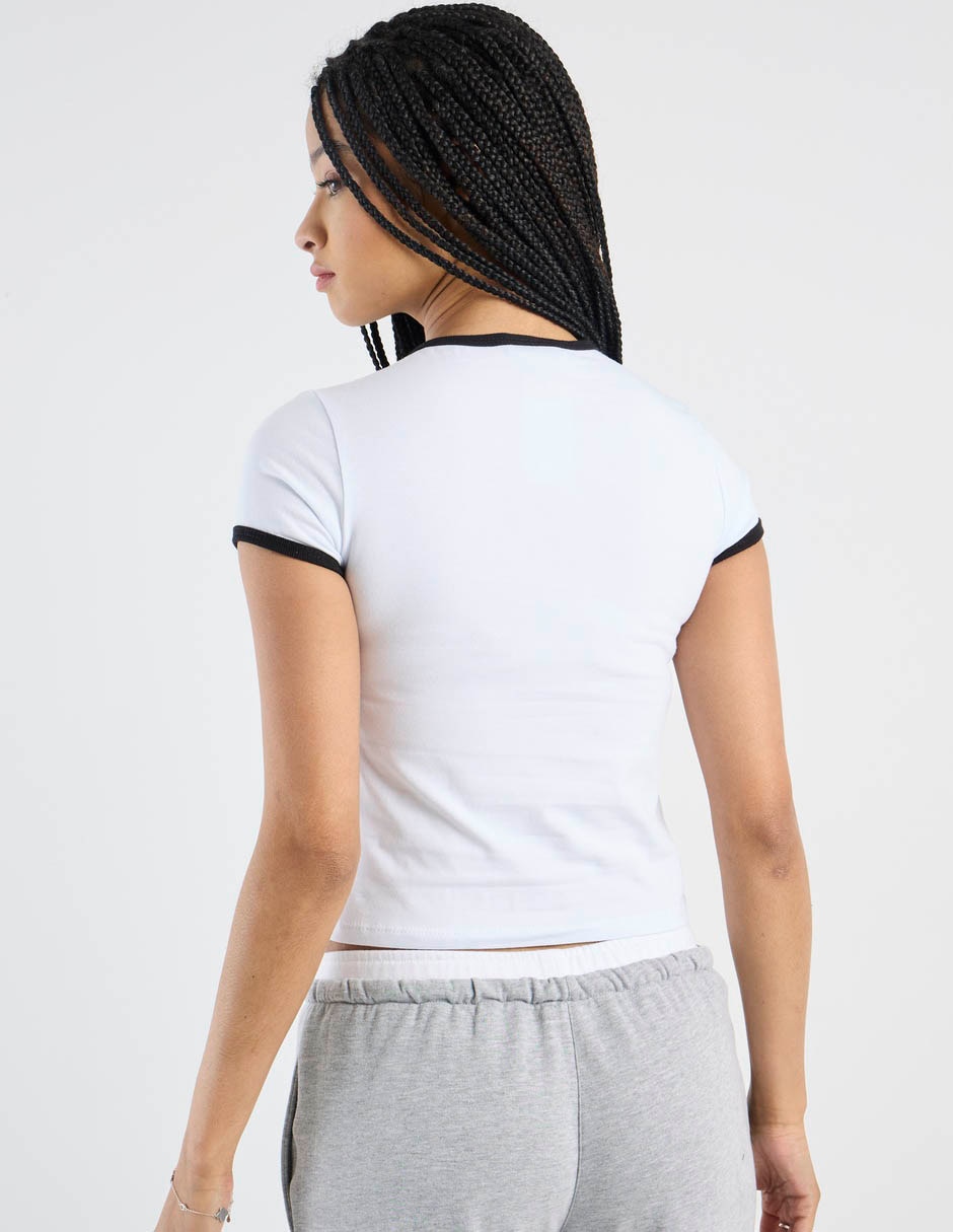 Playera manga corta cuello redondo para mujer 6