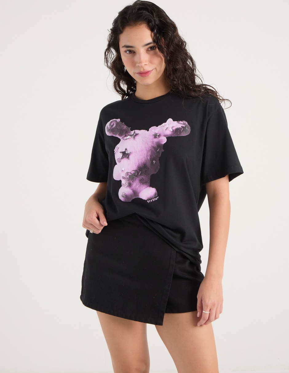 Playera manga corta cuello redondo para mujer 2