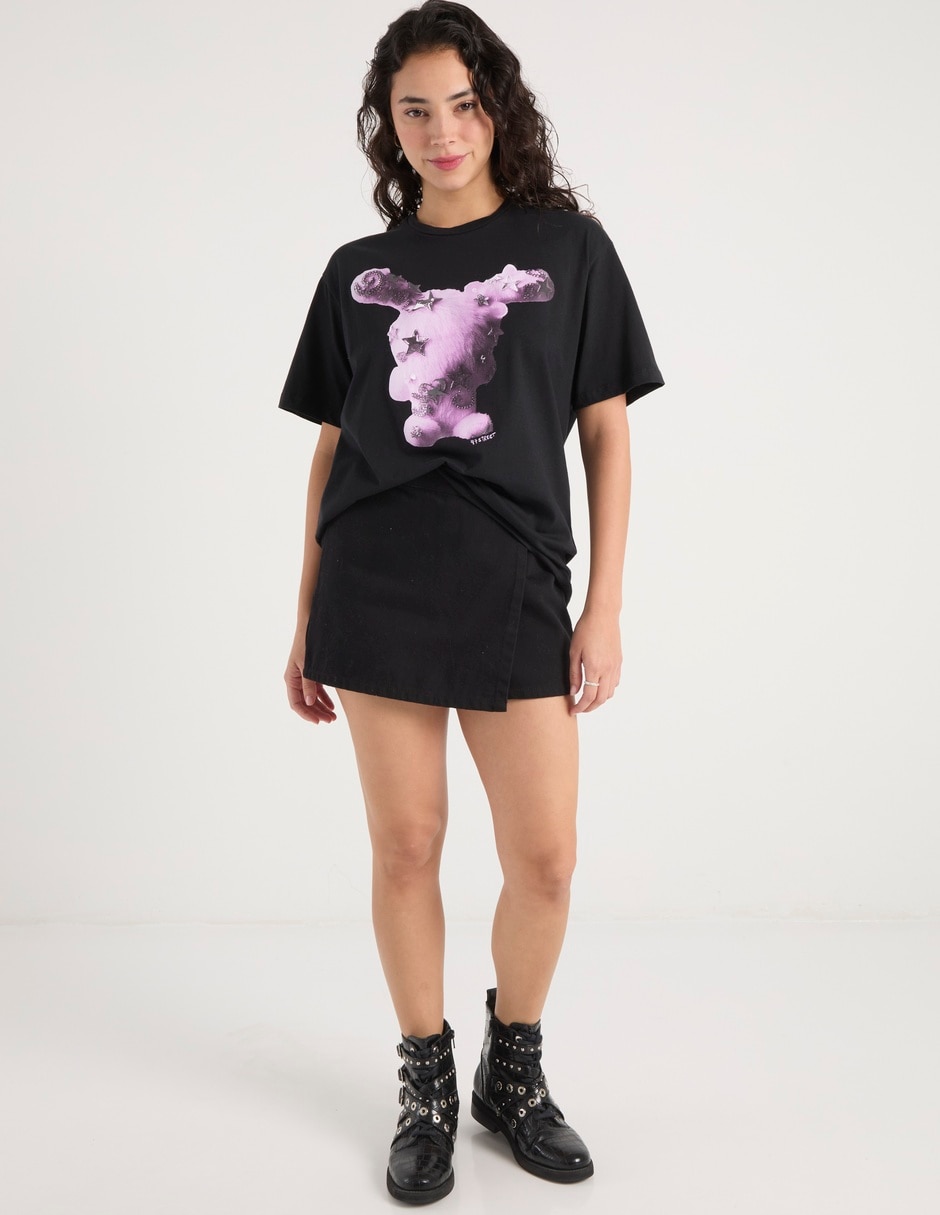 Playera manga corta cuello redondo para mujer 3
