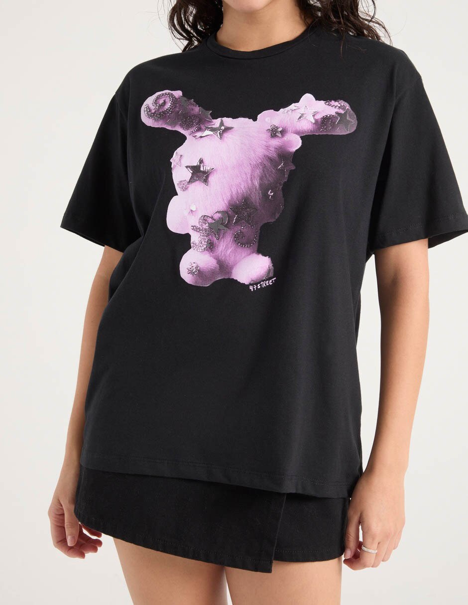 Playera manga corta cuello redondo para mujer 7