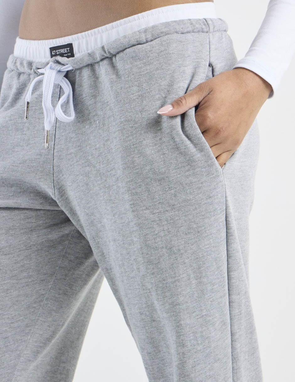 Pants regular con jareta para mujer 10