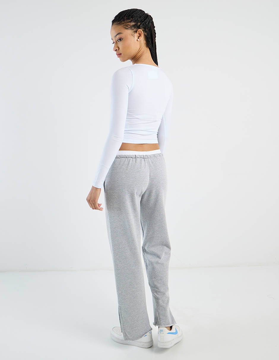 Pants regular con jareta para mujer 11