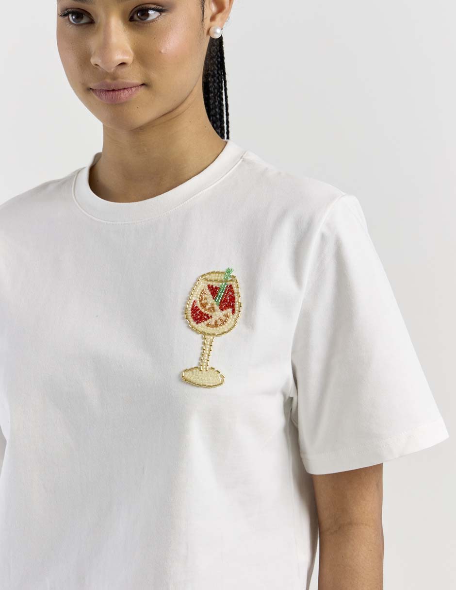 Playera manga corta cuello redondo para mujer 4