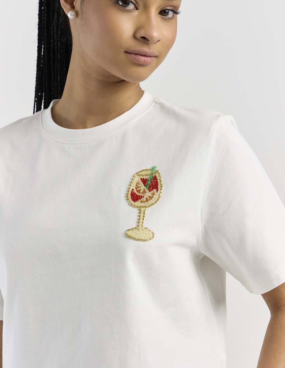 Playera manga corta cuello redondo para mujer 5