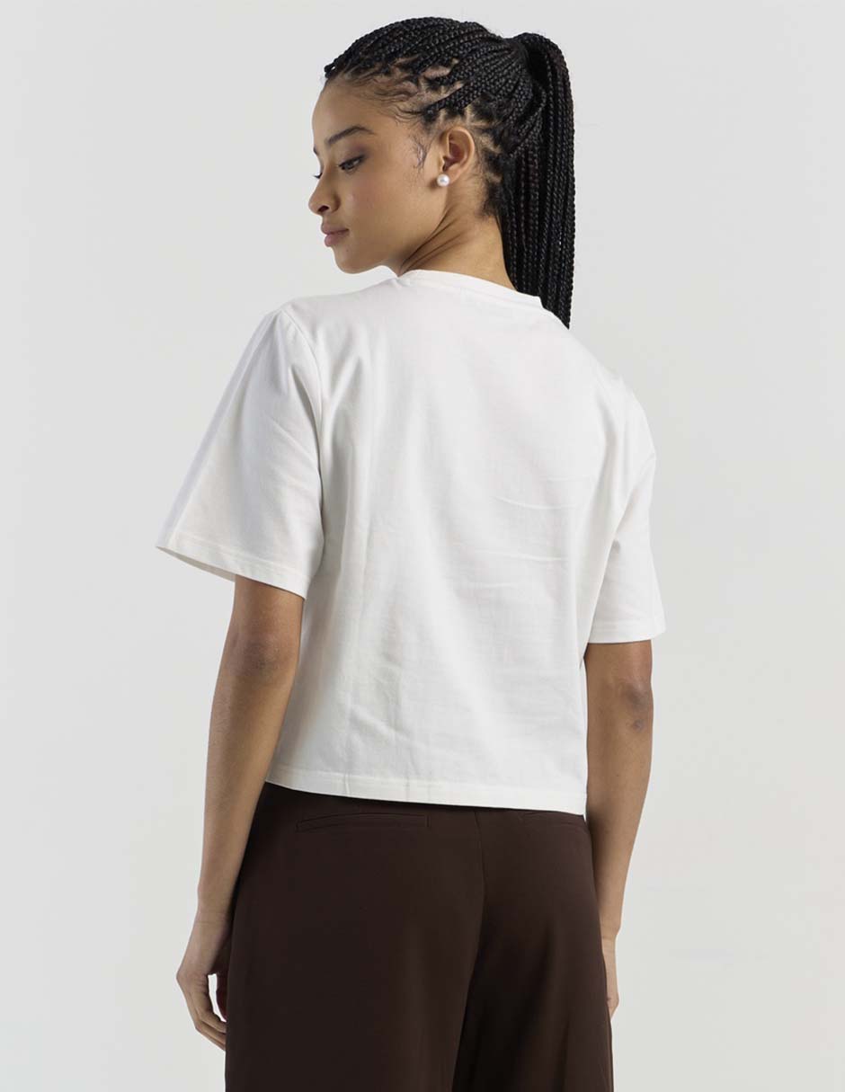 Playera manga corta cuello redondo para mujer 6