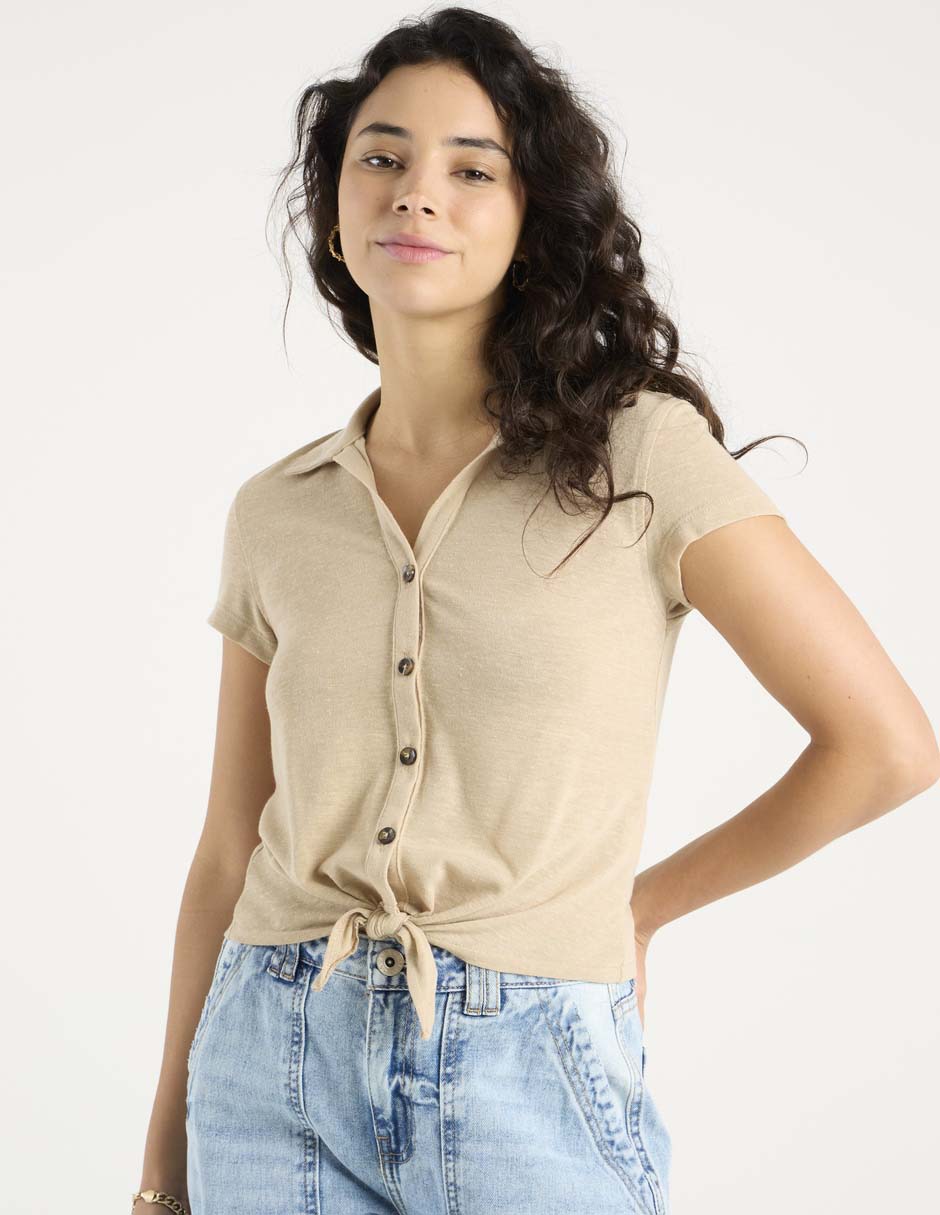 Blusa manga corta para mujer 7