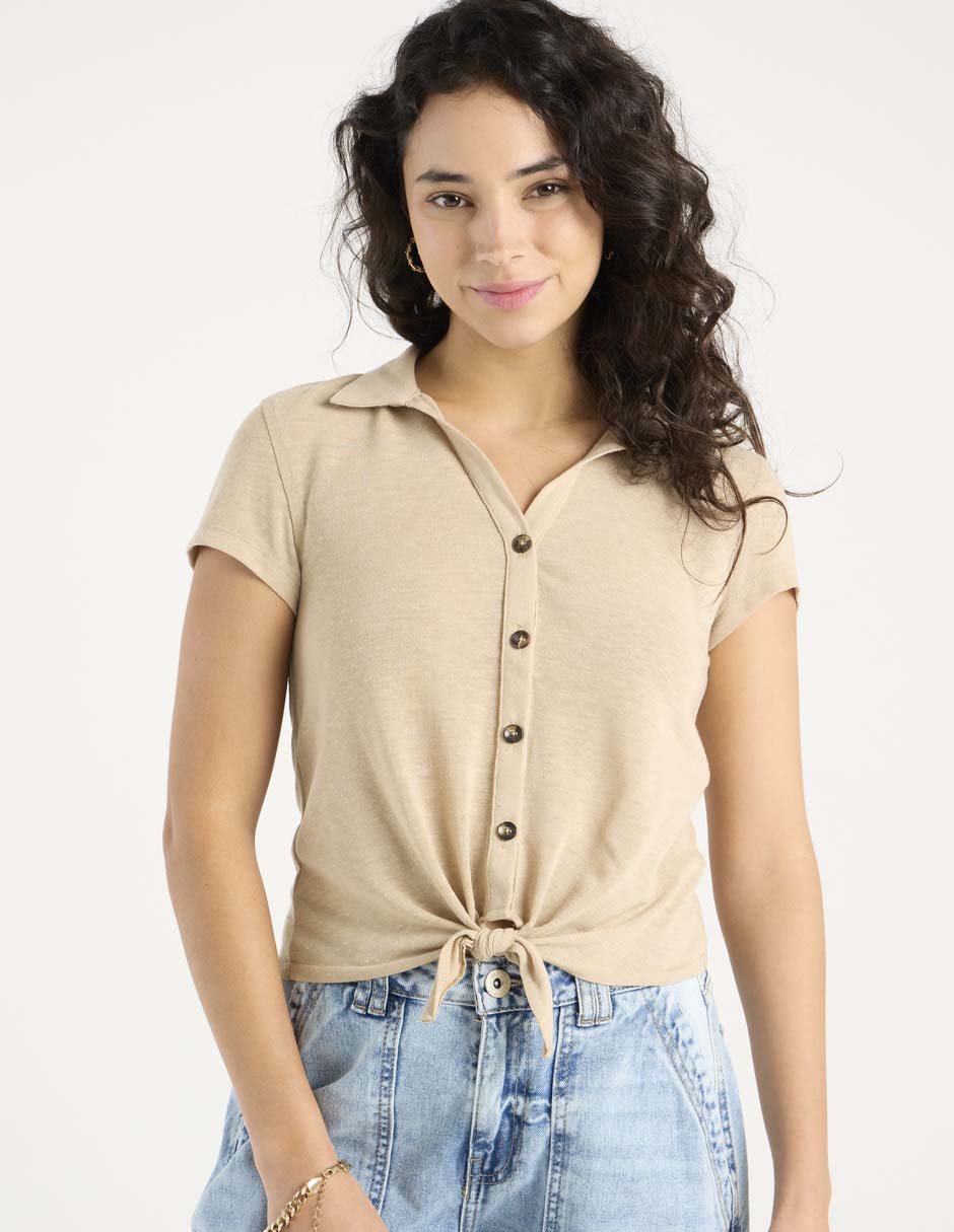 Blusa manga corta para mujer 8