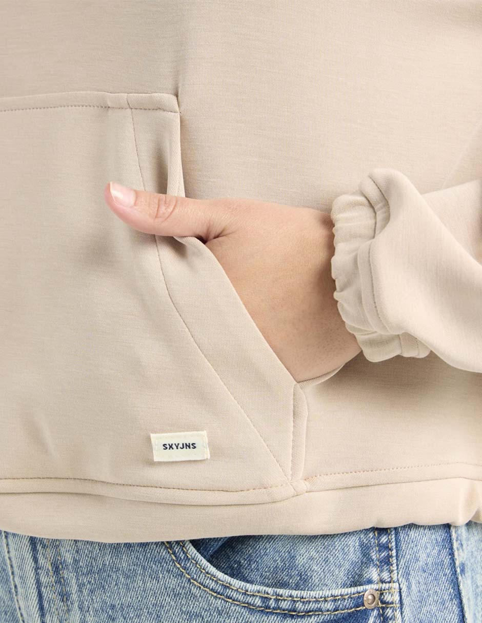 Sudadera con capucha y bolsa para mujer 5