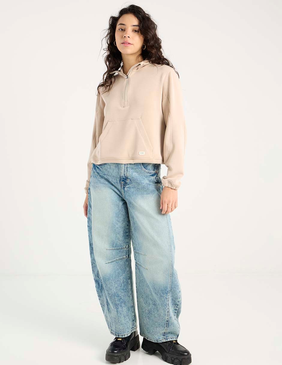 Jeans relaxed barrel para mujer 3