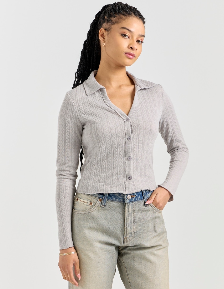 Blusa manga larga para mujer