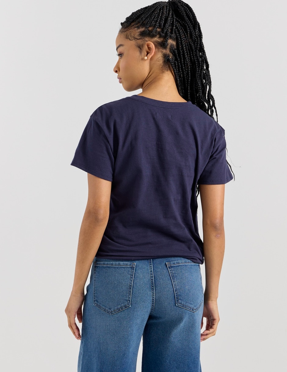 Playera manga corta cuello redondo para mujer 2