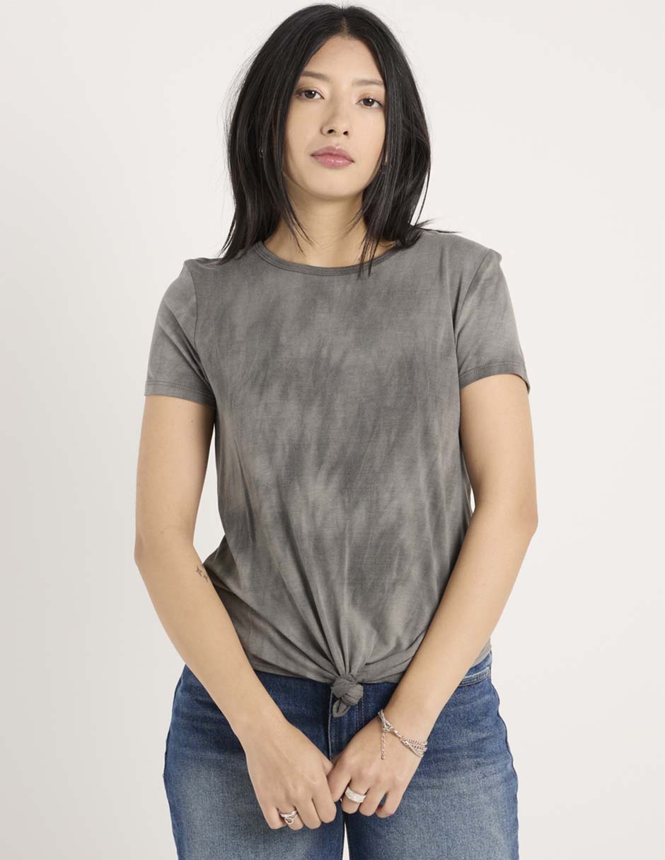 Playera manga corta cuello redondo para mujer