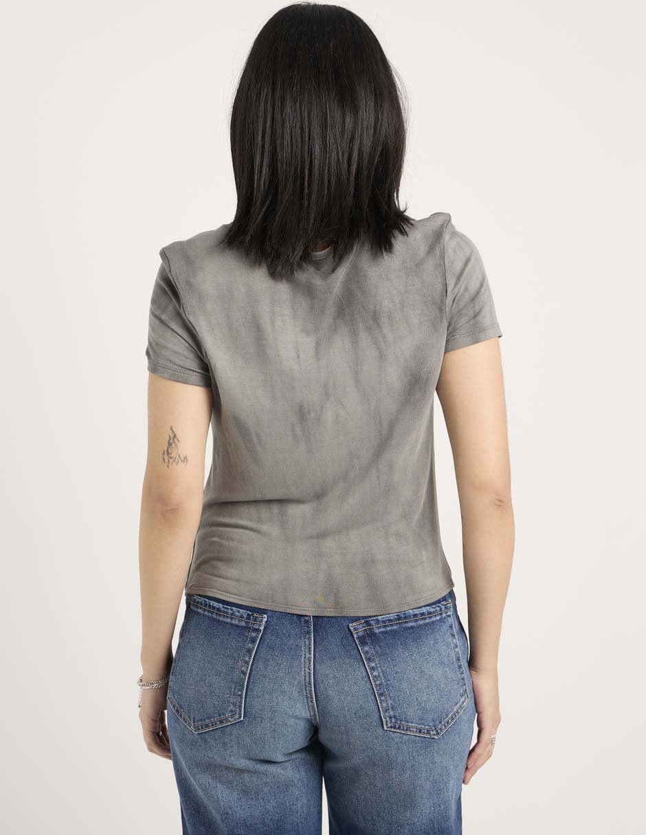 Playera manga corta cuello redondo para mujer 2