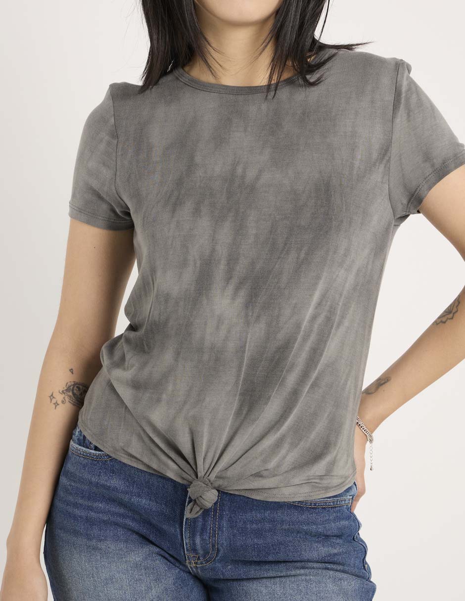 Playera manga corta cuello redondo para mujer 4