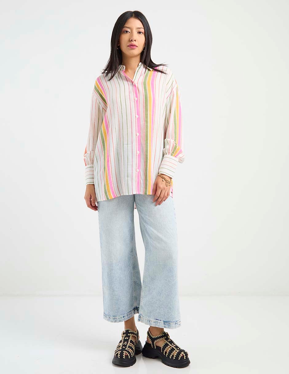 Blusa camisera manga larga para mujer 3