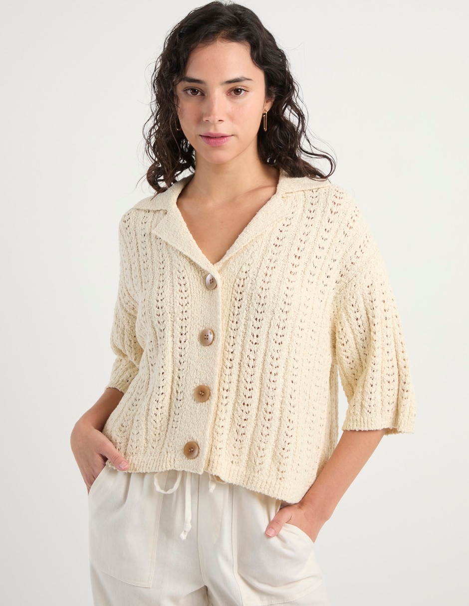 Blusa camisera manga al codo para mujer 2