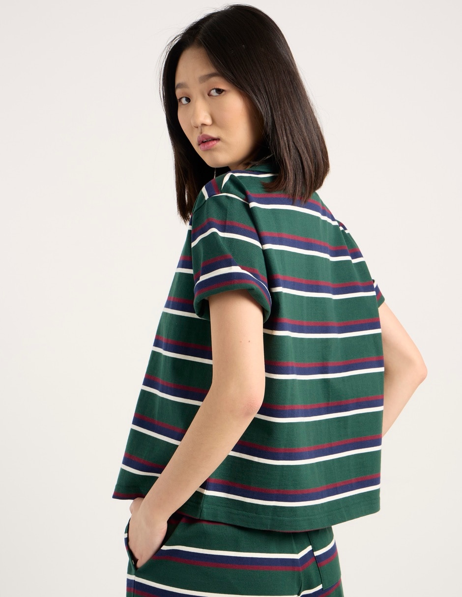 Blusa camisera manga corta para mujer 5