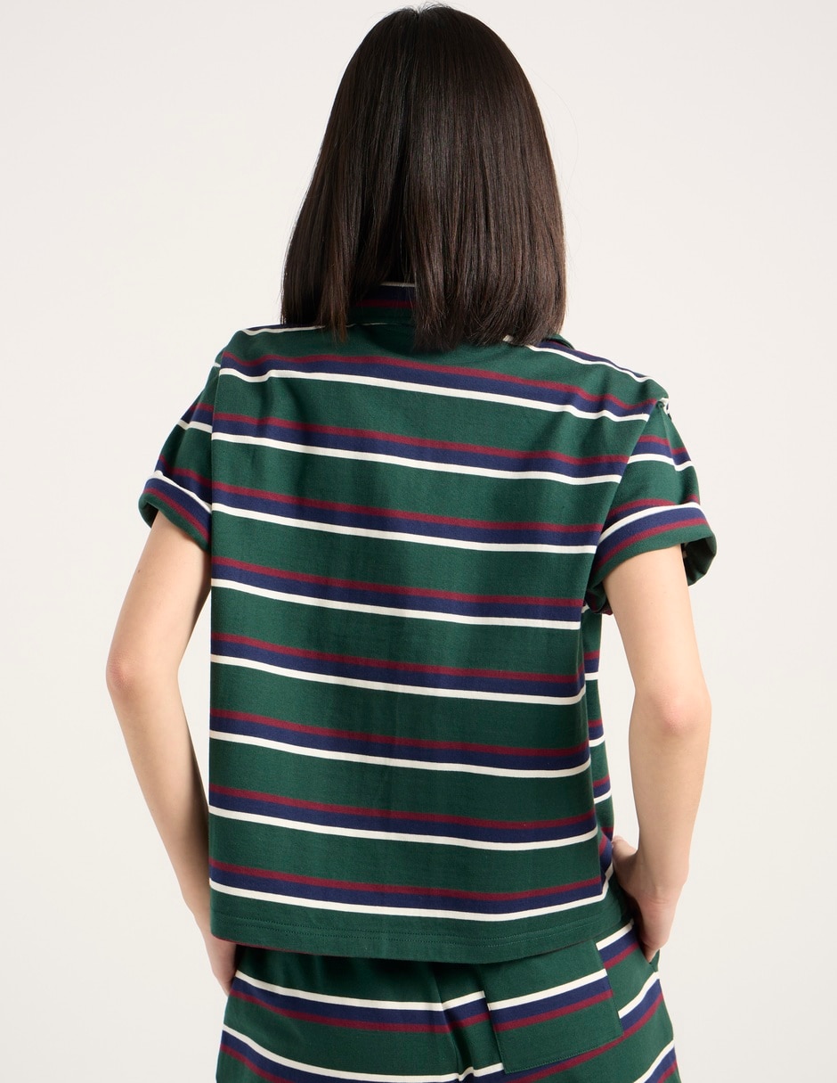 Blusa camisera manga corta para mujer 6