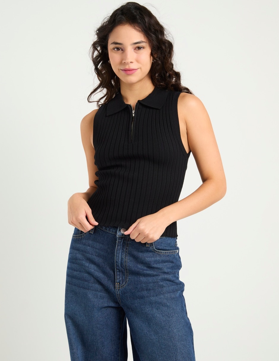 Playera tipo polo para mujer