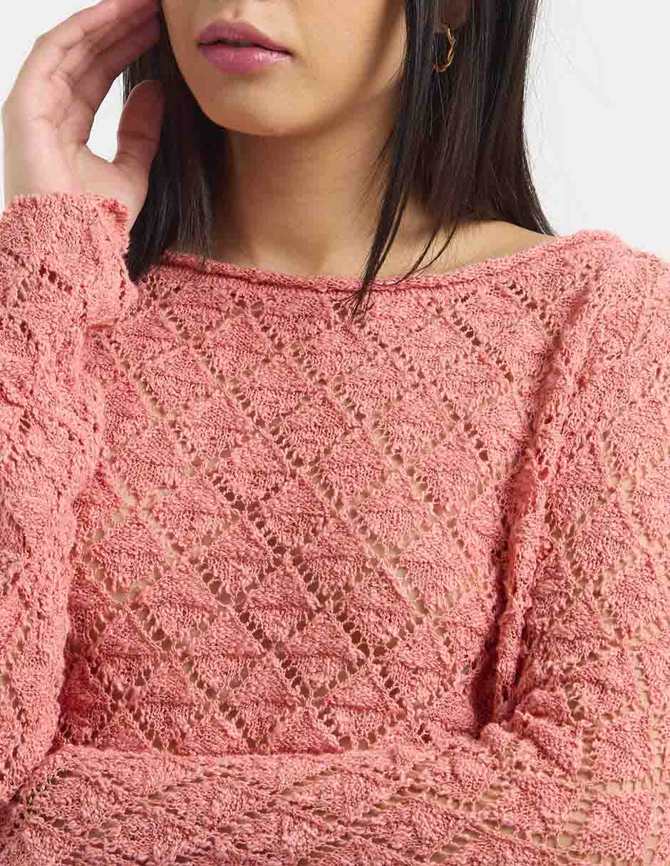 Suéter cuello redondo para mujer 5