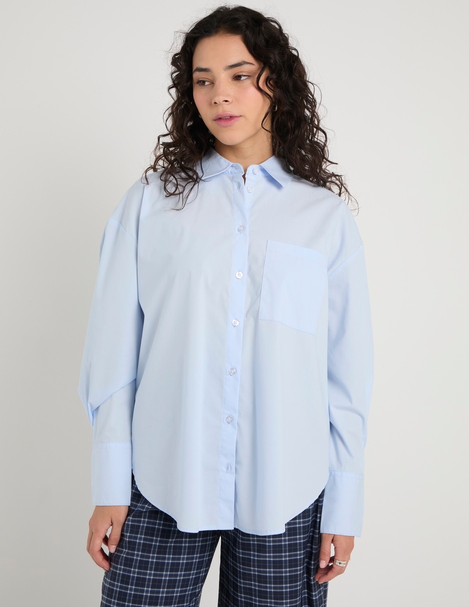 Blusa camisera manga larga para mujer 2