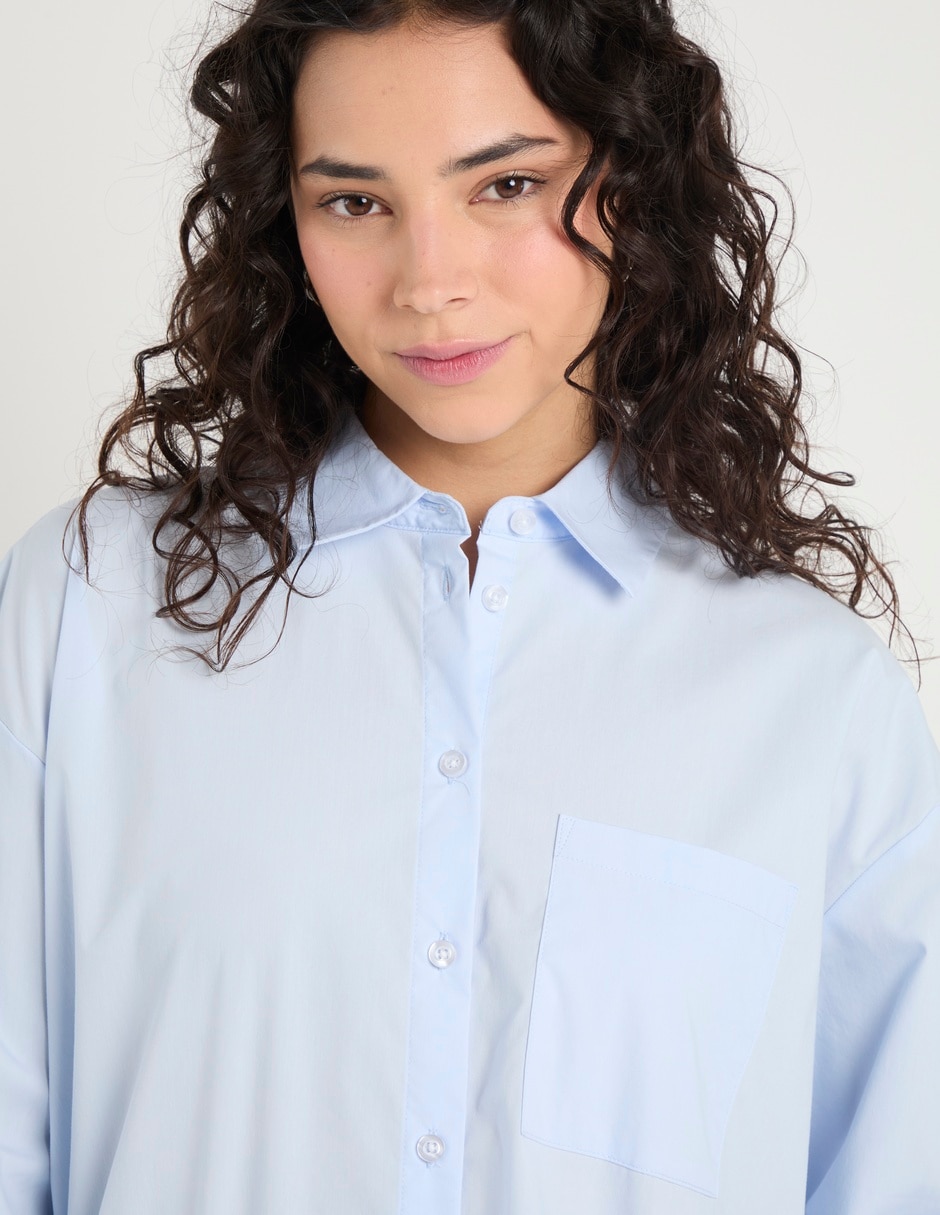 Blusa camisera manga larga para mujer 4