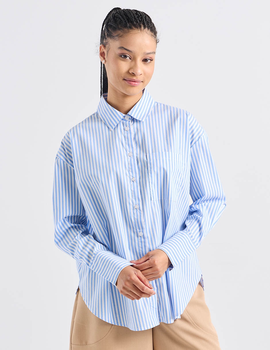 Blusa camisera manga larga para mujer Blusa camisera manga larga para mujer