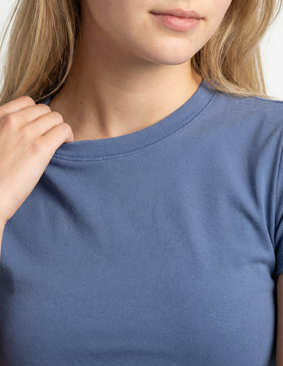 Playera manga corta cuello redondo para mujer 4