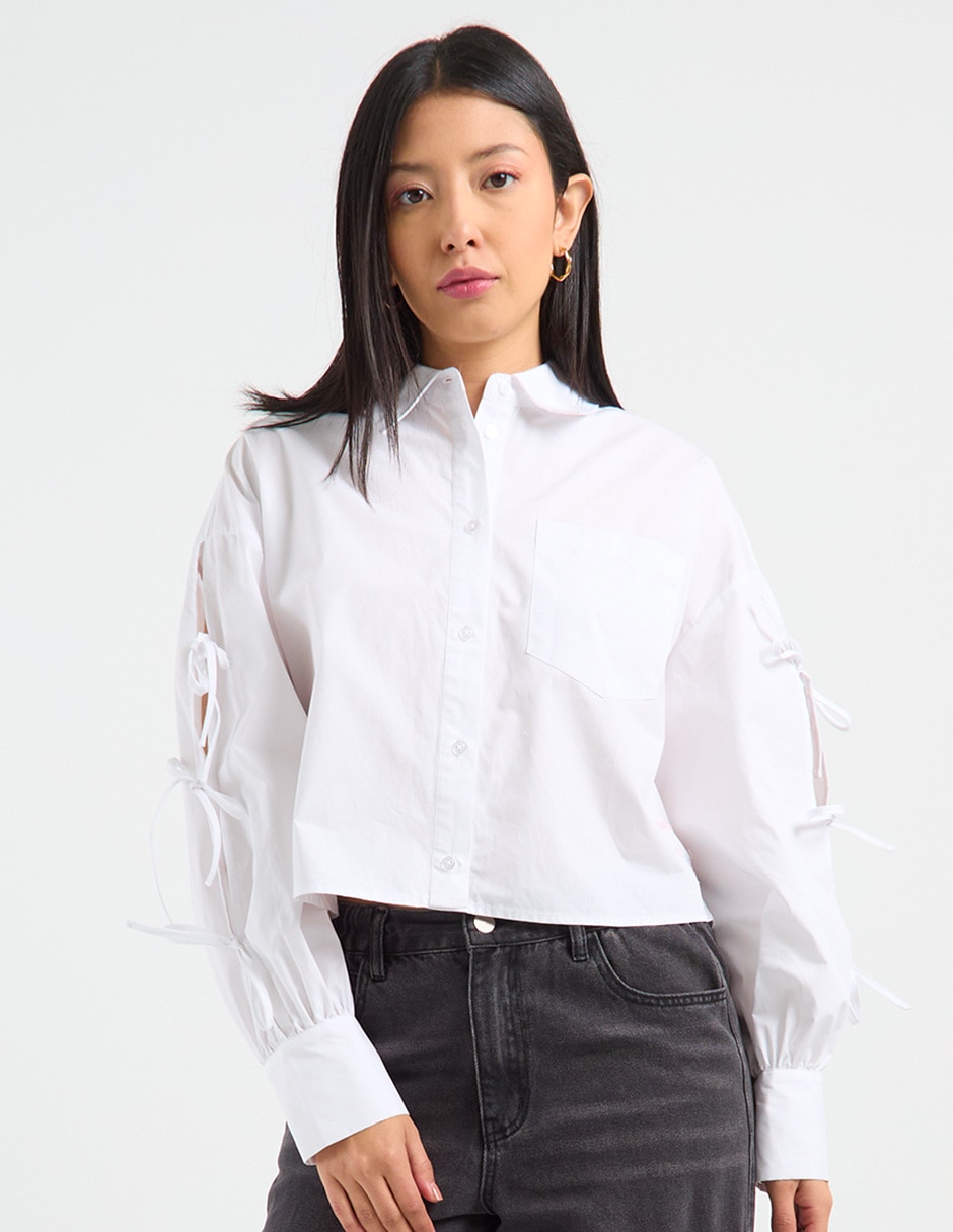 Blusa camisera manga larga para mujer 2