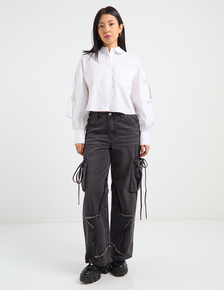 Blusa camisera manga larga para mujer 3