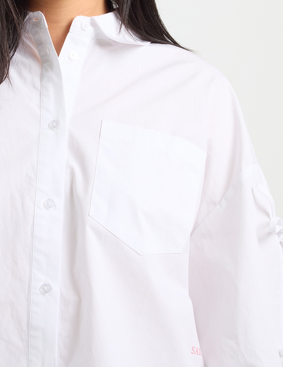 Blusa camisera manga larga para mujer 4
