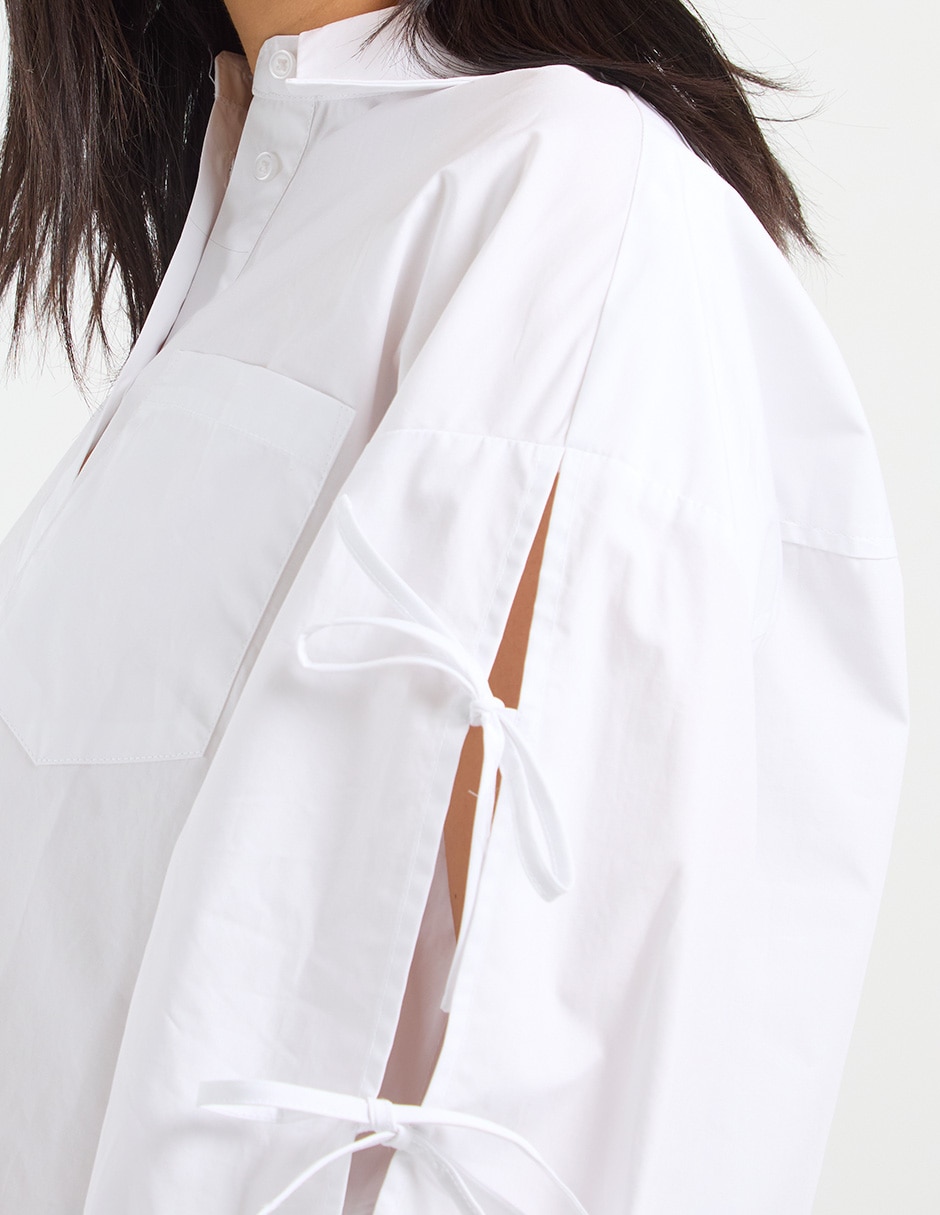 Blusa camisera manga larga para mujer 5