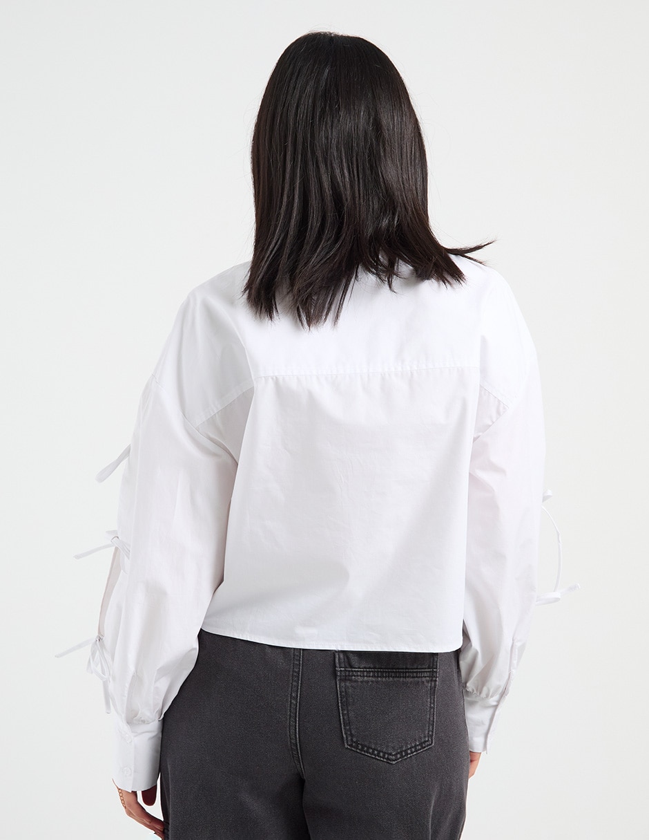 Blusa camisera manga larga para mujer 6