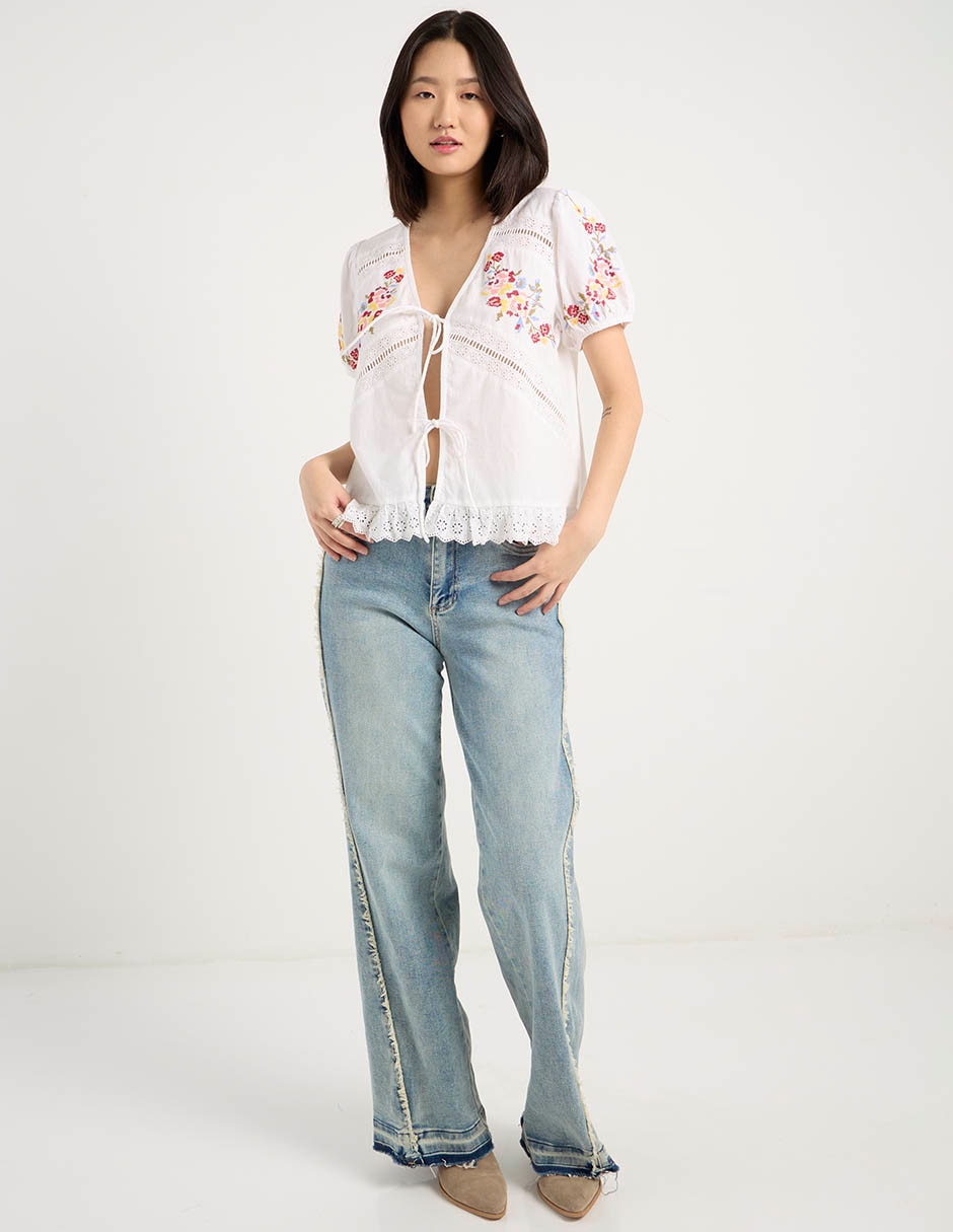 Blusa manga corta para mujer 3