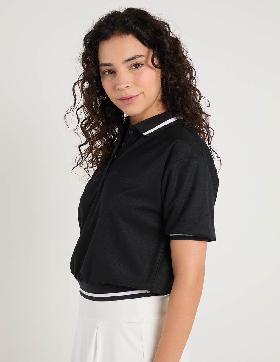 Playera tipo polo para mujer