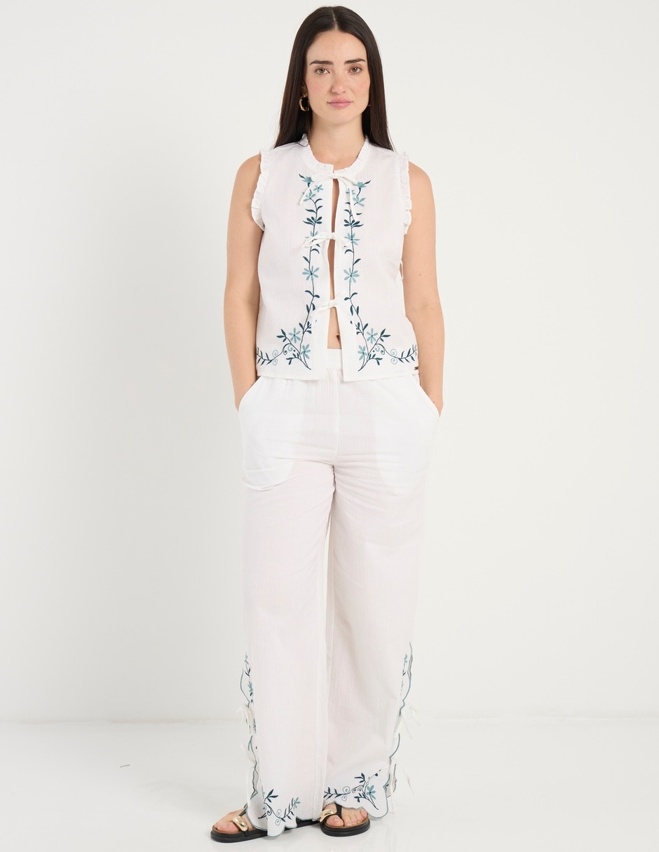 Pantalón relaxed Palazzo para mujer 2
