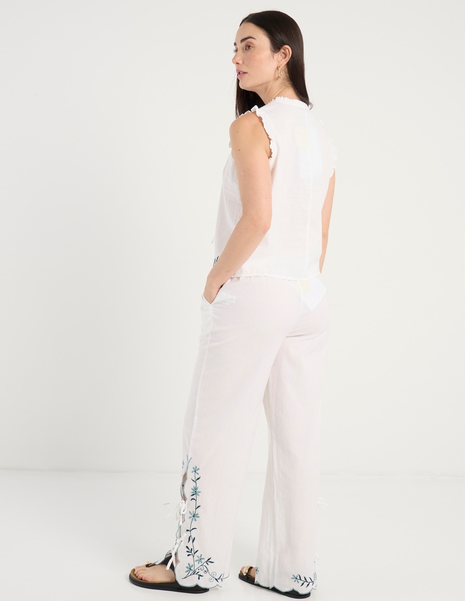 Pantalón relaxed Palazzo para mujer 6