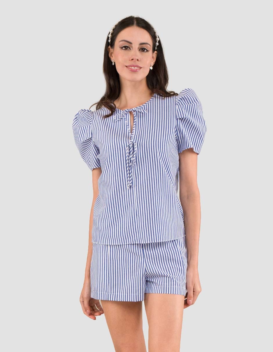 Blusa manga corta para mujer