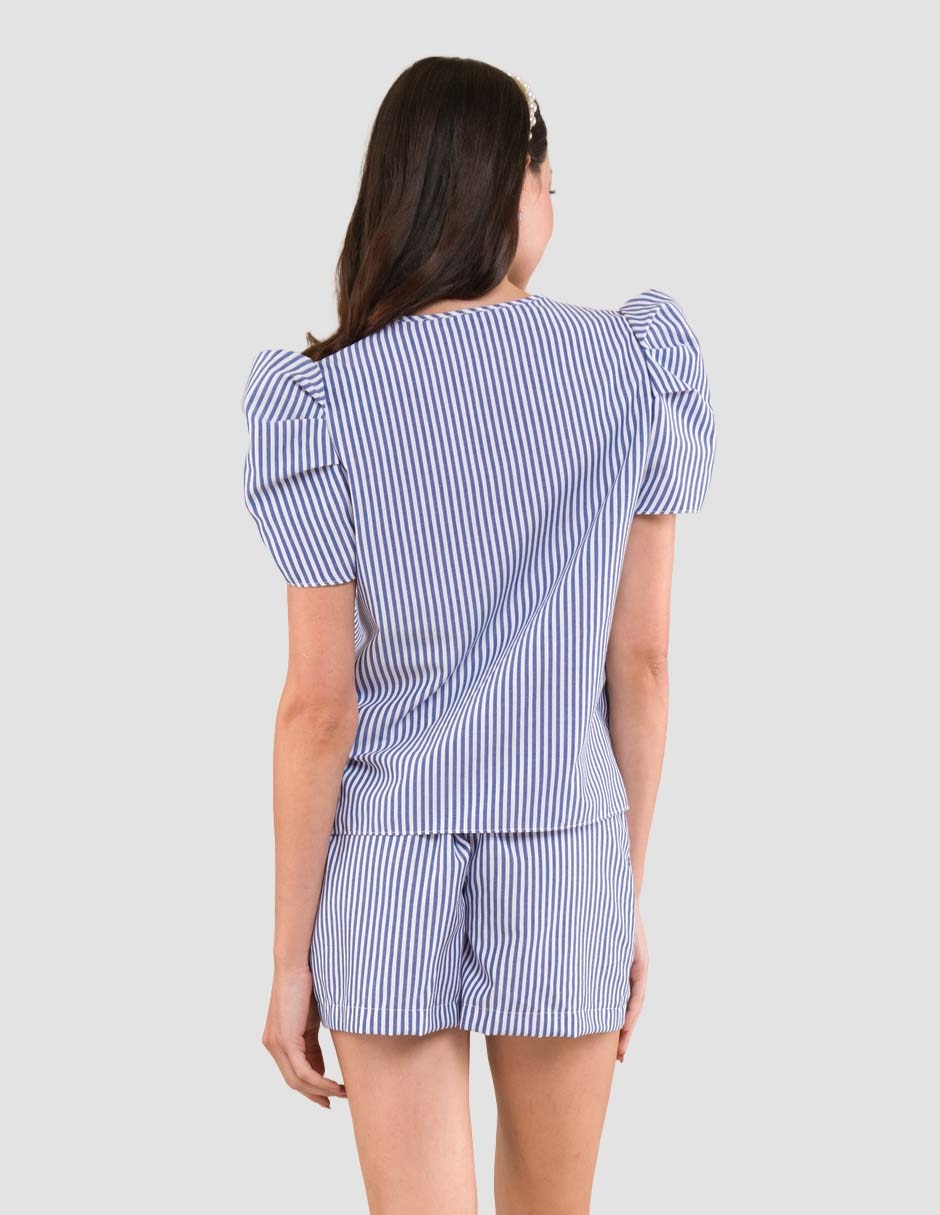 Blusa manga corta para mujer 7