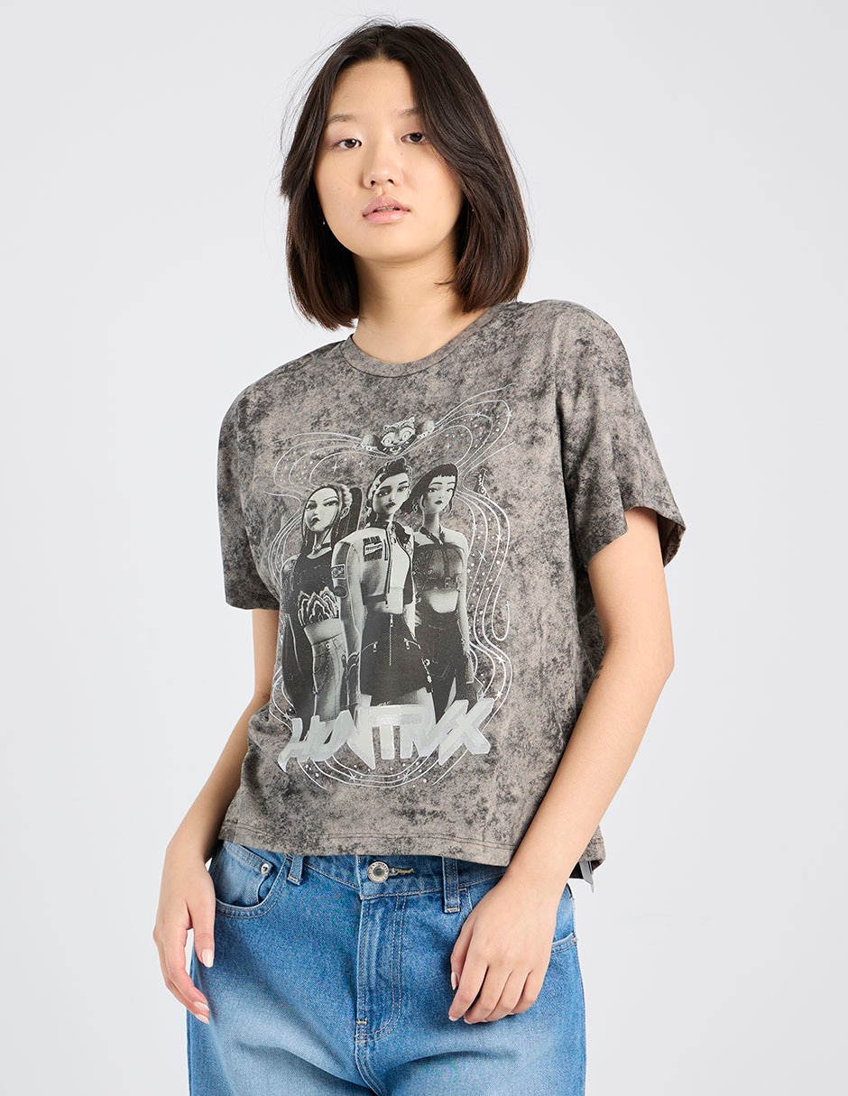 Playera manga corta cuello redondo para mujer 2