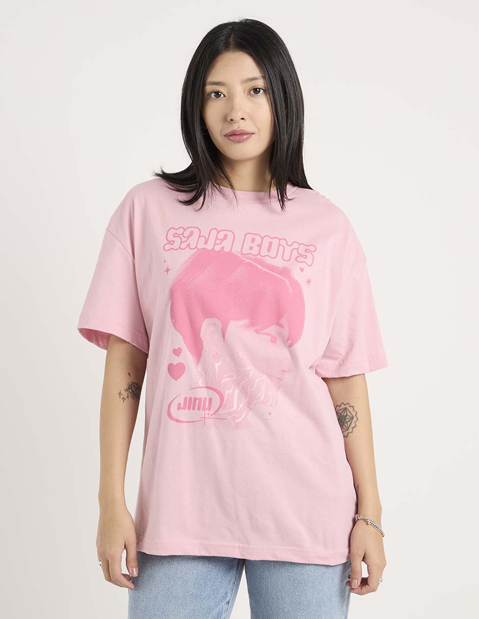 Playera manga corta Saja Boys cuello redondo para mujer