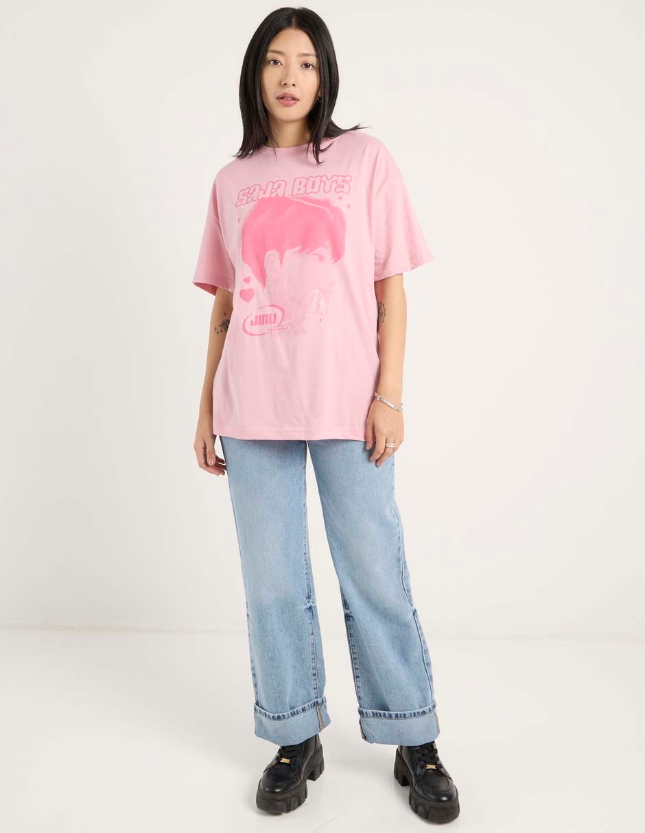 Playera manga corta Saja Boys cuello redondo para mujer 3