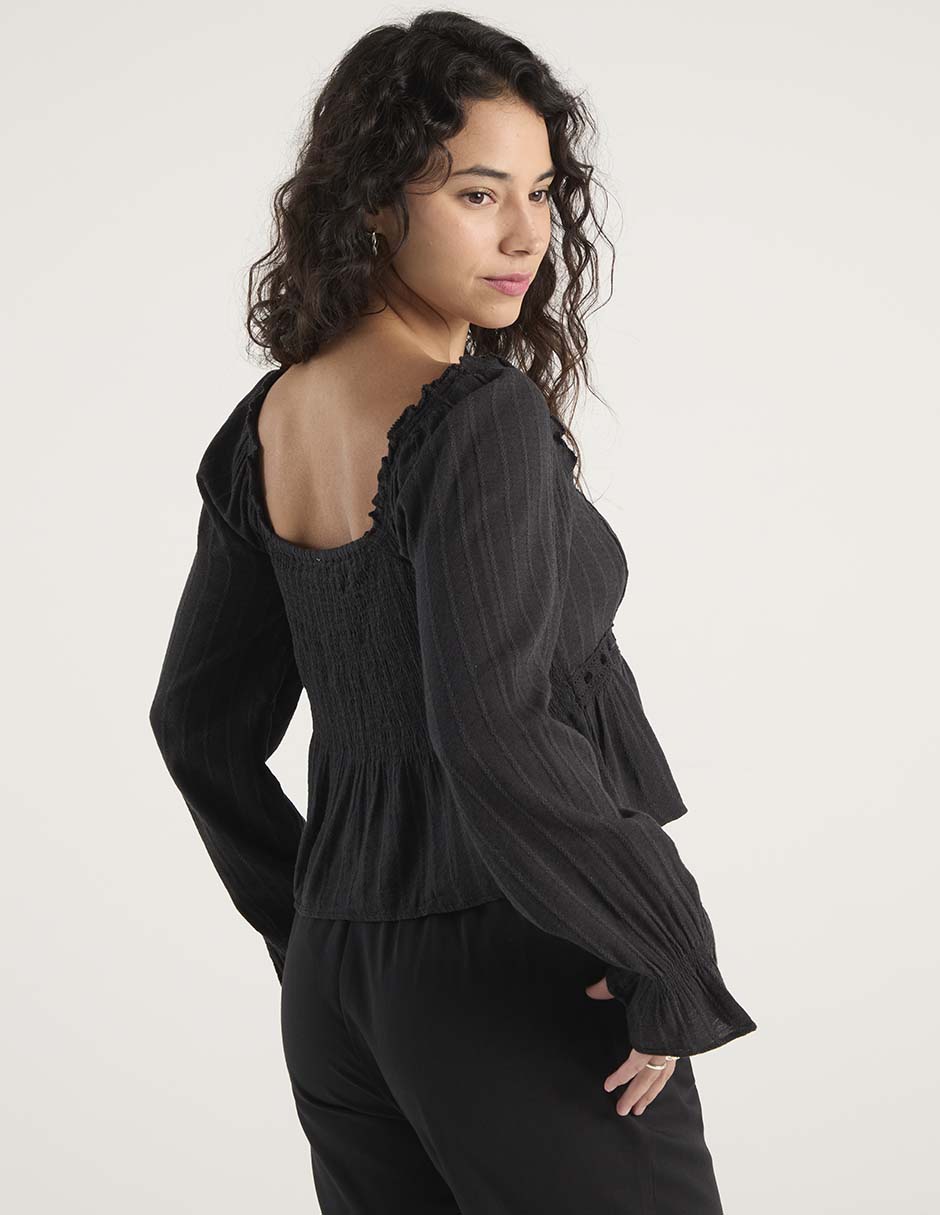 Blusa manga larga para mujer 6