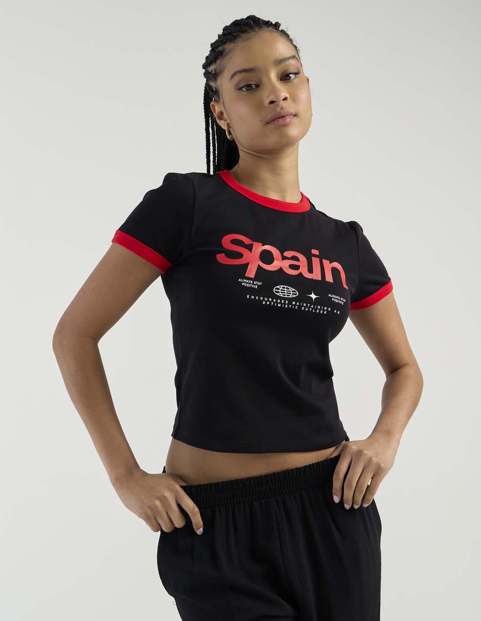 Playera manga corta That's It cuello redondo para mujer
