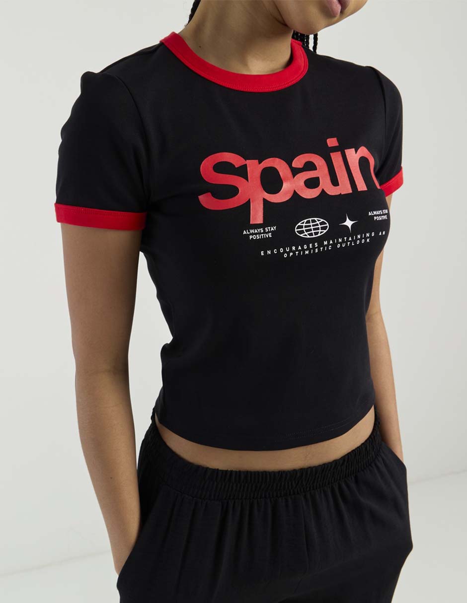 Playera manga corta That's It cuello redondo para mujer