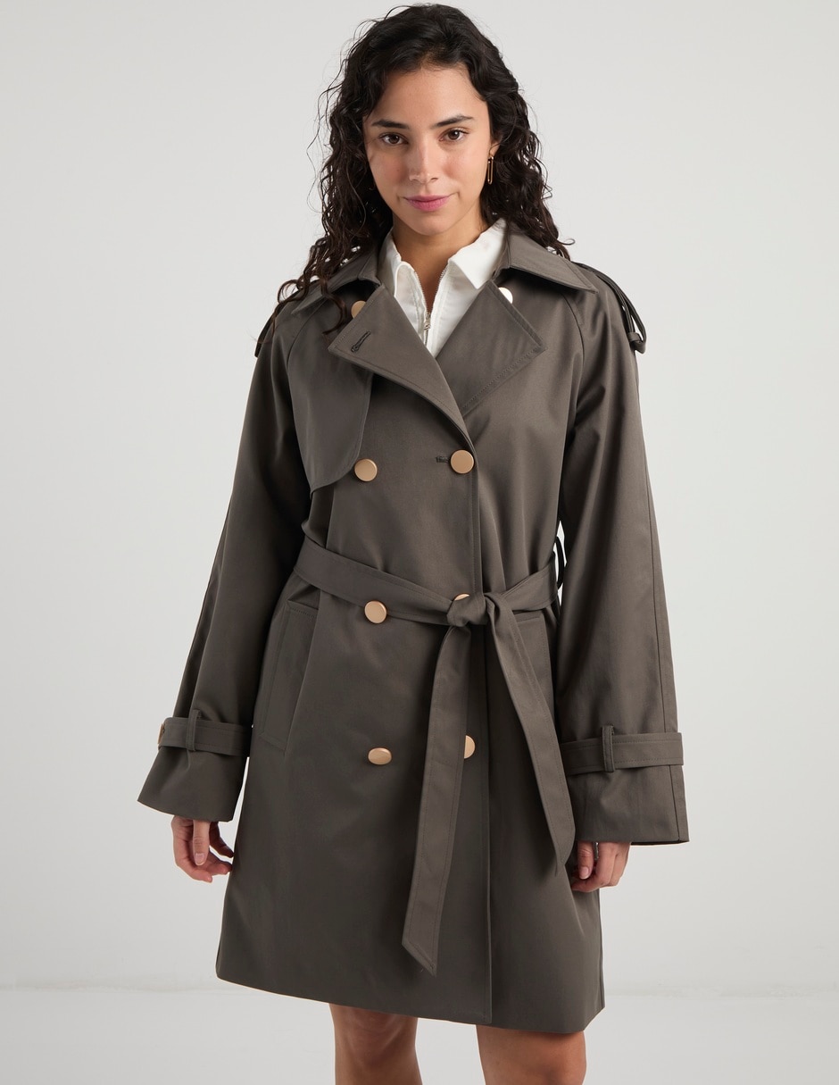 Gabardina con bolsillos para mujer 2