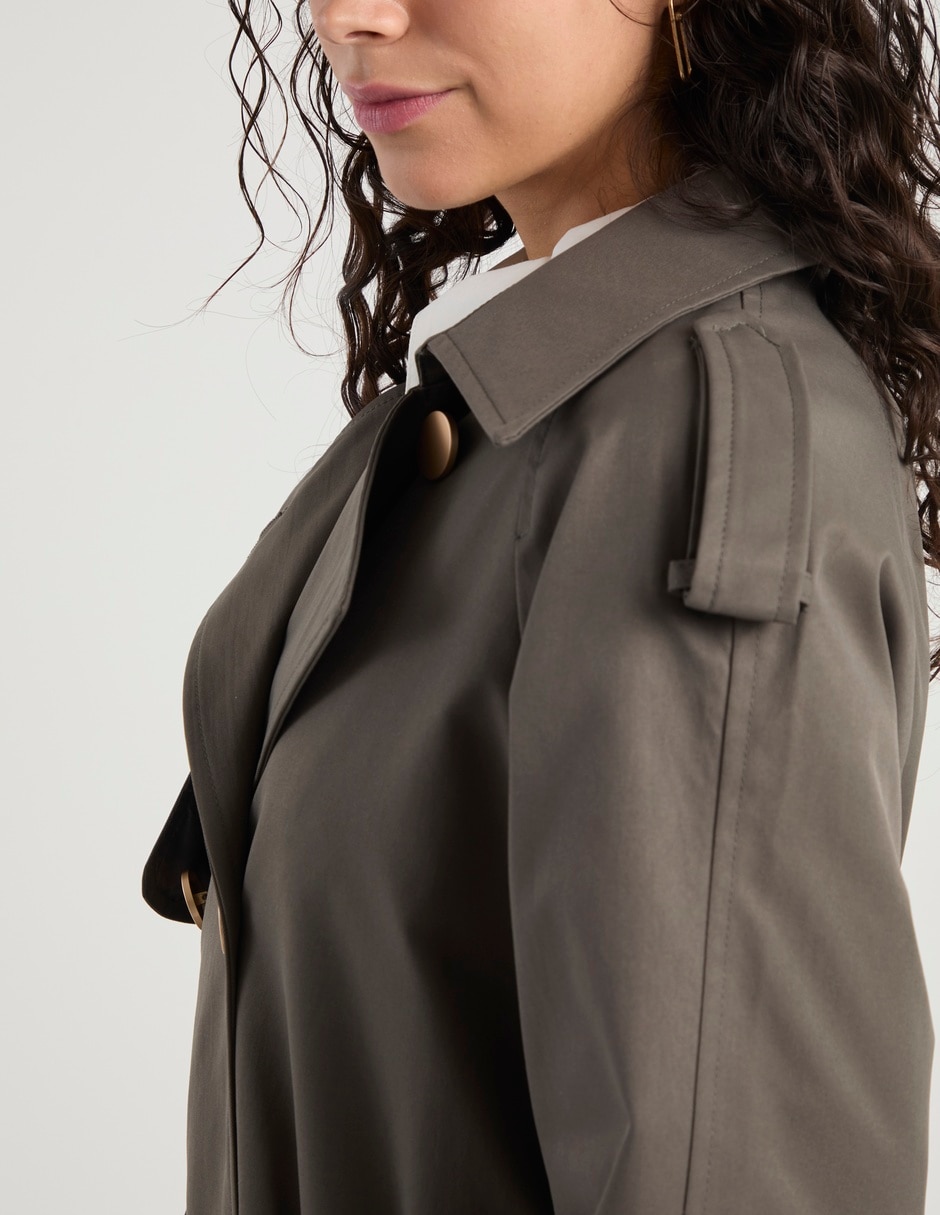 Gabardina con bolsillos para mujer 5