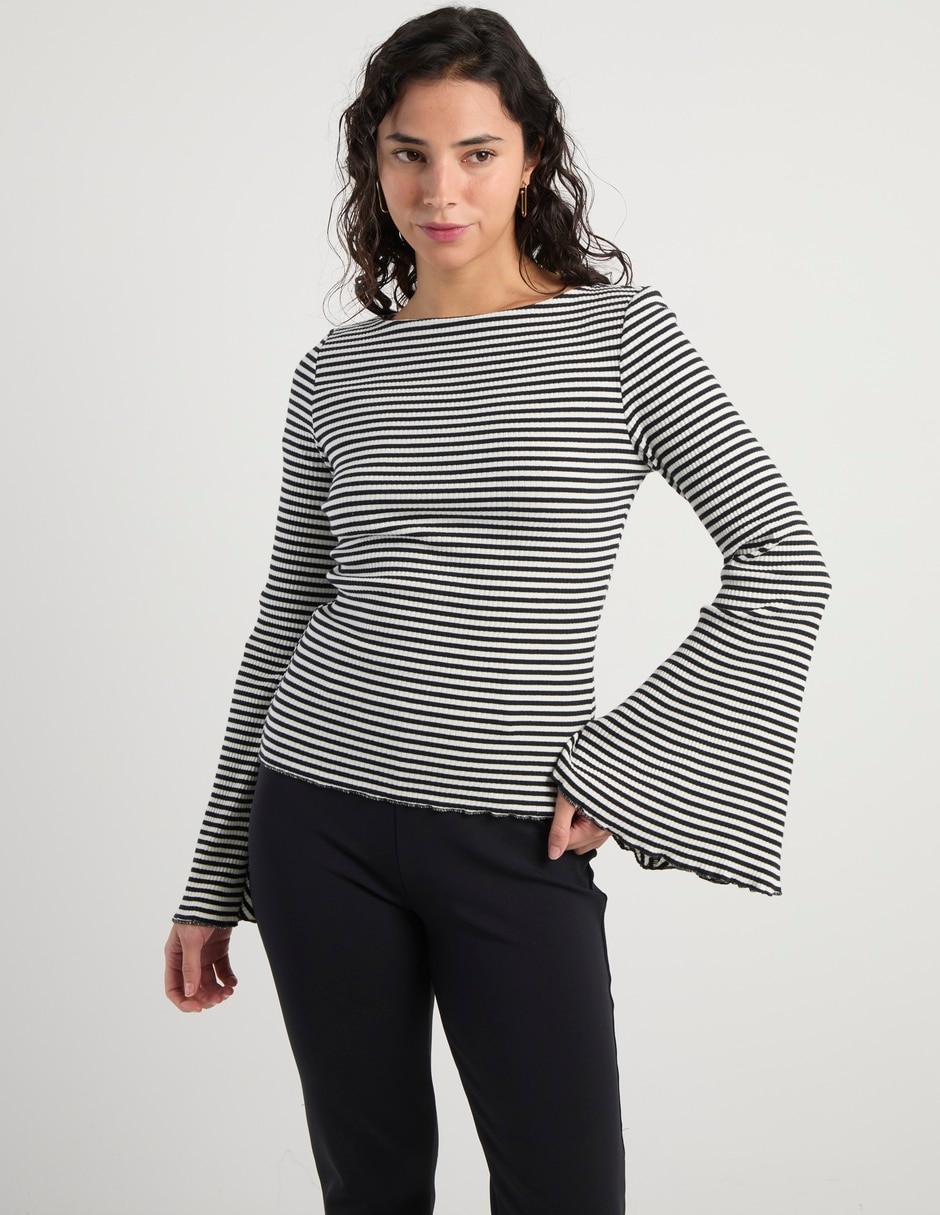Blusa manga larga para mujer