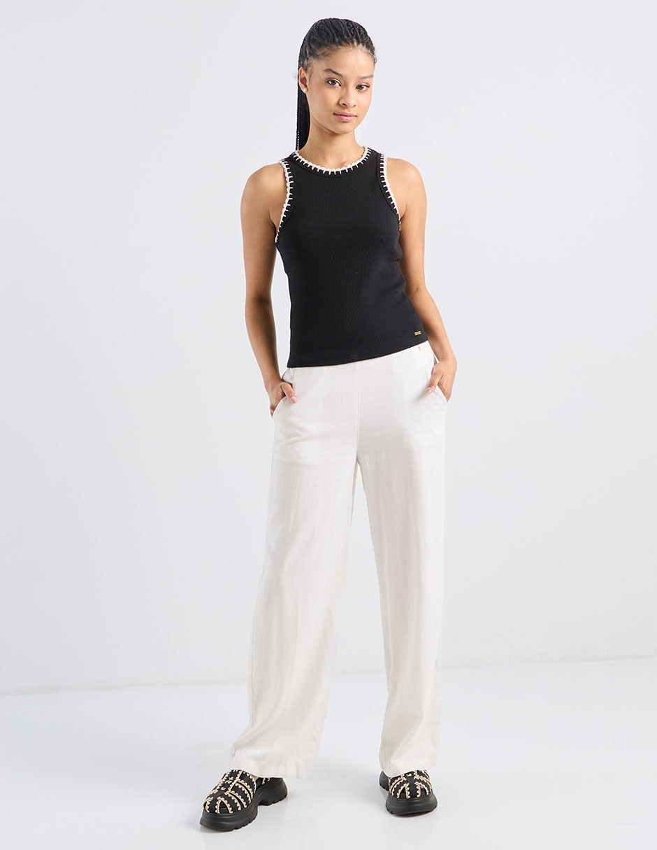Top cuello redondo tirante ancho 3
