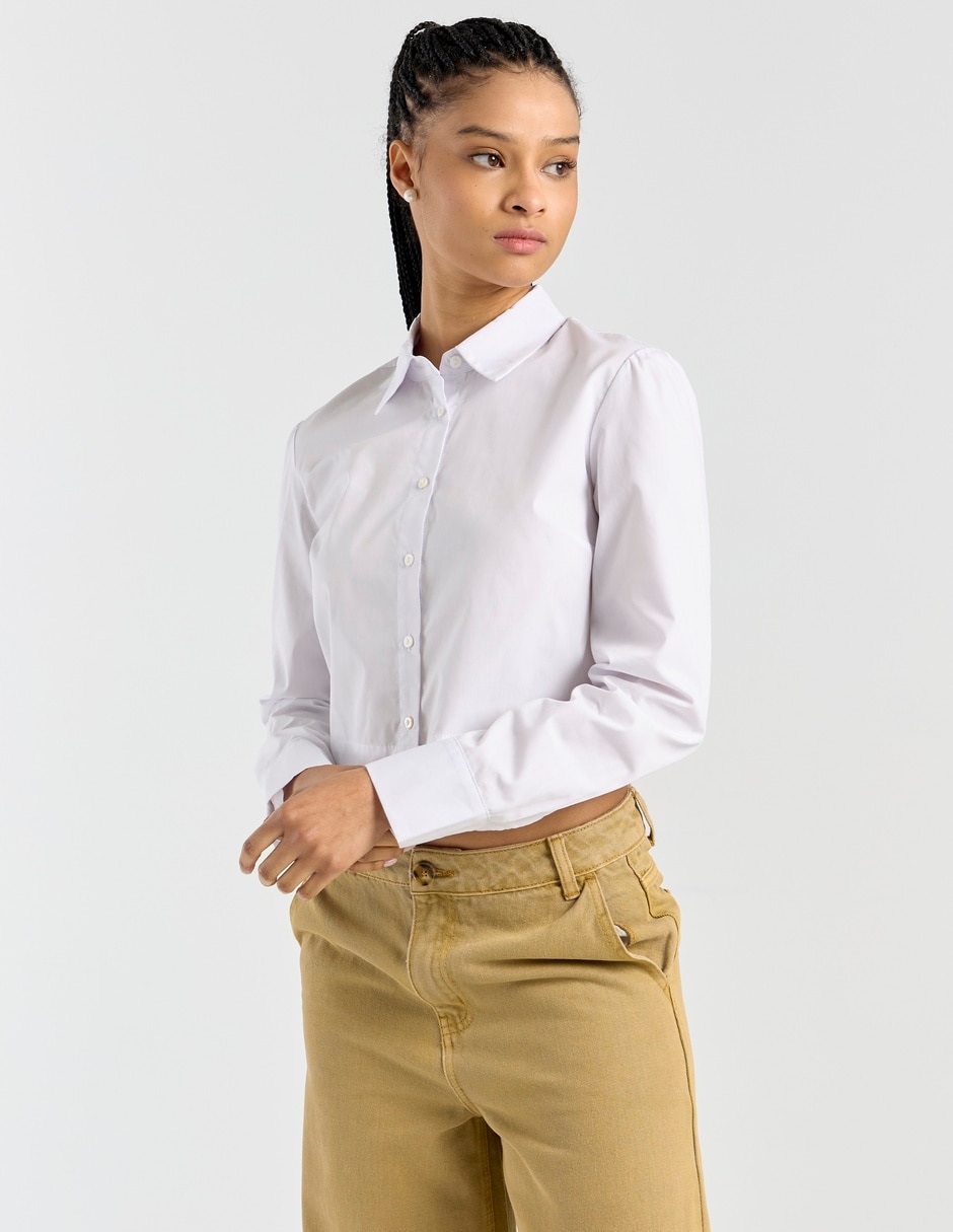 Blusa camisera manga larga para mujer Blusa camisera manga larga para mujer